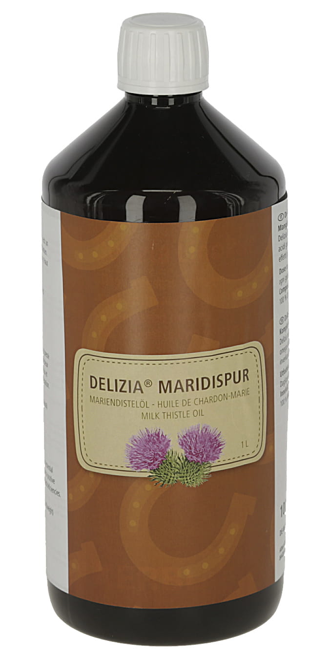 Olej z ostropestu plamistego dla konia Delizia, 1000 ml, Kerbl - Cavalo